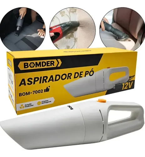 Aspirador Automotivo 100w Cabo 4m 2 Bicos Portátil Branco