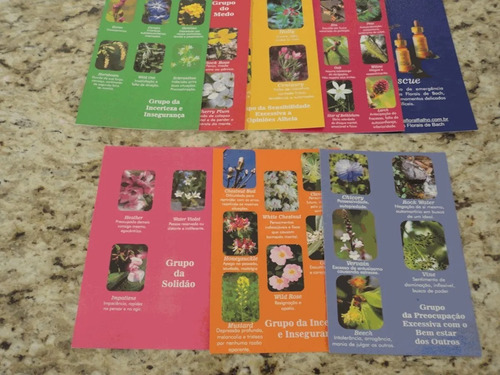 Cartas Florais De Bach Com 8 Postais Dos 7 Grupos De Emoções