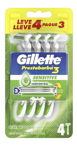 Aparelho para Barbear Sensecare Gillette Leve 4 Pague 3