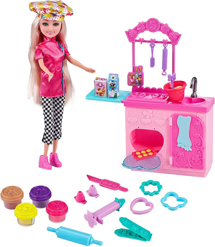 Set Muñeca Sparkle Girlz +cocina 30 Accesorios Original Zuru