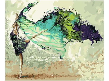Pintura Numerada Bailarina Pintura Abstrata Modelo 2