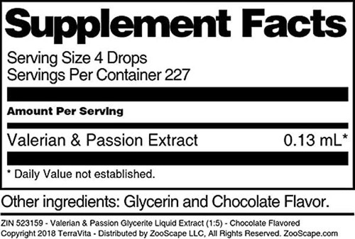 Terravita Extracto Valeriana Pasiflora Chocolate 1oz 2 Pack