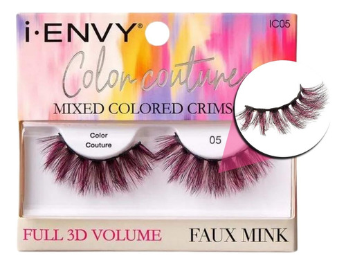 Cílios Postiços I-envy Color Couture Faux Mink Crimson Ic05