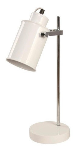 Lámpara De Mesa Blanca E27 25w 1 Luz Color de la estructura Blanco