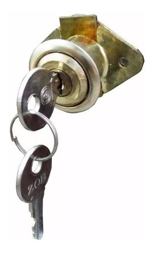 Cerradura Para Gavetas 22mm Dorado Caja 2 Llaves Zoe