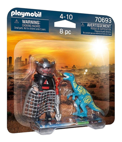 Playmobil Velociraptor Y Saqueador Duopack 70693 
