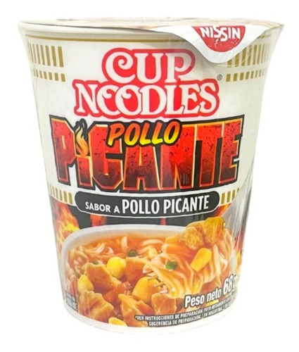 Ramen Nissin Cup Noodles Sabor Pollo Picante 68gr