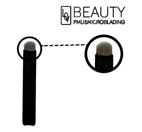 50 Lâminas Agulhas 18u Lovbeauty 0.15mm Flex Microblading
