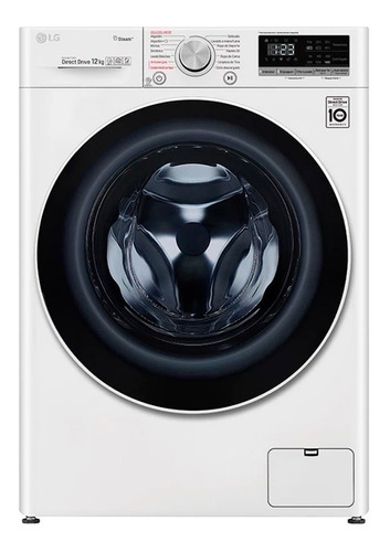 Lavadora automática LG WM12 inverter blanca 12kg 120 V