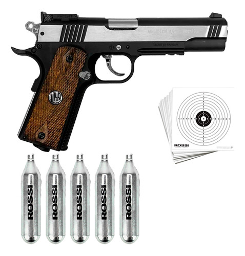 Pistola Pressão Rossi Wingun 1911 4,5mm Cb391 1 Alvo + 5 Co2