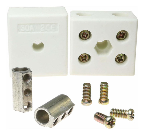 Totot 2pcs 30a 2 Posiciones 5 Agujero Conector De Alambre Bl