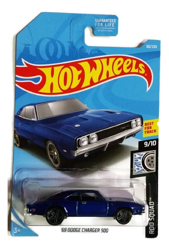 Hot Wheels 69 Dodge Charger 500 Hw Rod Squad #80/250 9/10 