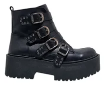 Comprar Botas Mujer Viamo Cuero Vacuno Florent Plataformas Hebillas