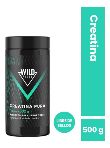 Wild Foods - Creatina De Monohidrato En Polvo - Sin sabor - 500grs