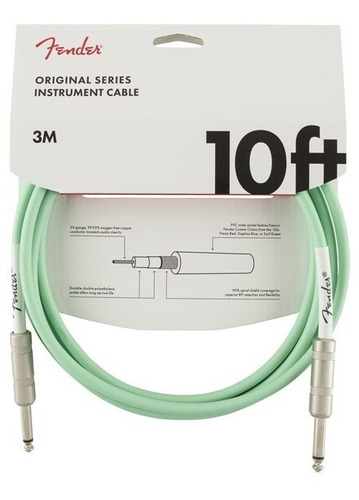 Cable Fender Original Series Surf Green Plug-plug Recto.