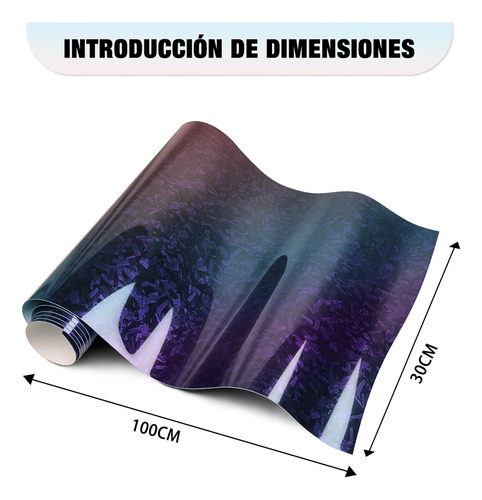 ` Vinil Fibra Carbon Glossy Wrap Automotriz Envoltura