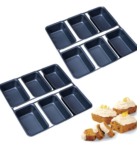 Hel Juego De Minimoldes Antiadherentes Para Pan De 2 Piezas