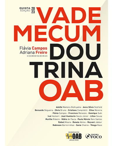 Vade Mecum Doutrina Da Oab - 5ª Ed - 2023, De Anna Sílvia Ali Scofield. Editora Editora Foco, Capa Mole Em Português