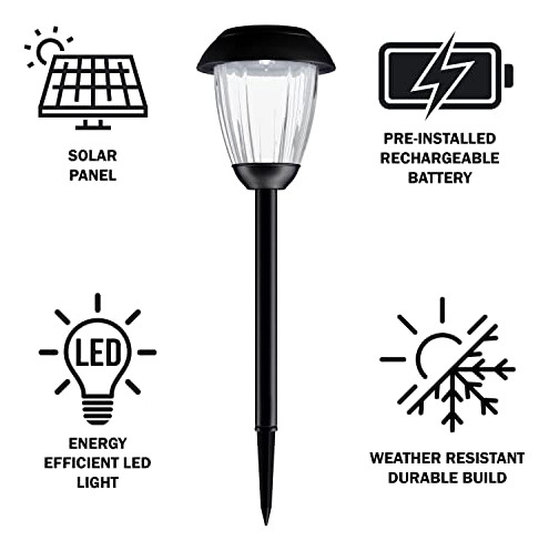 Luces Solares Para Camino, Juego De 8 A 16 Pulgadas, Acero I