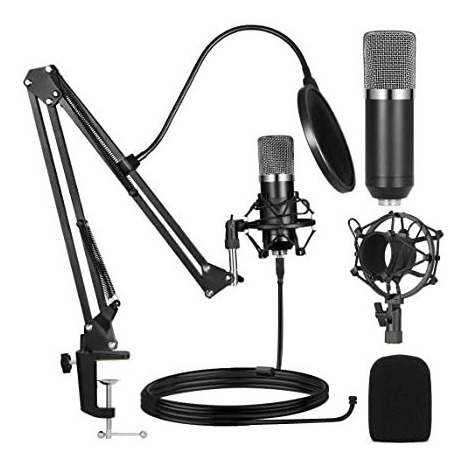 Set De Micrófono Bm800 Condensa Interfaz Brazo Antipop Araña