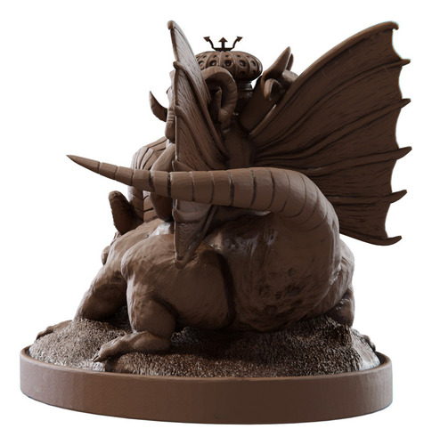 Estátua Imagem Asmodeus - Ars Goetia - Versão 3 Cor Cor Madeira