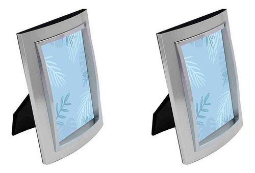 Set Portarretrato Everard Plata 2 Pzs Plateado