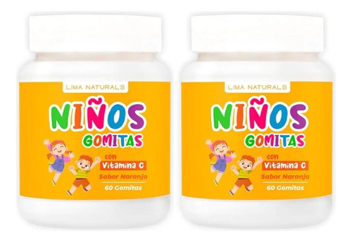 Gomitas Para Niños Con Vitamina C Sabor Naranja Lima Natural