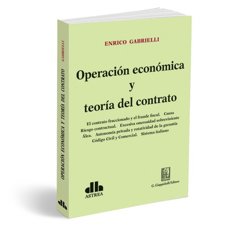 Operación Económica Y Teoría Del Contrato Gabrielli