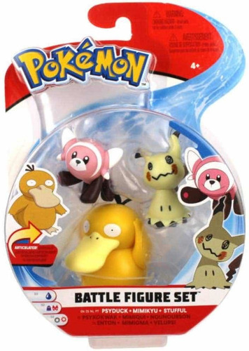 Pokemon - Battle Figure - Psyduck Mimikyu Stufful - Original