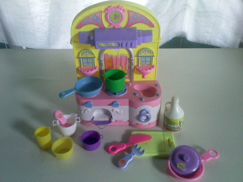 ¡oferta! Juego De Cocina Para Barbie De 14 Piezas (Usado)