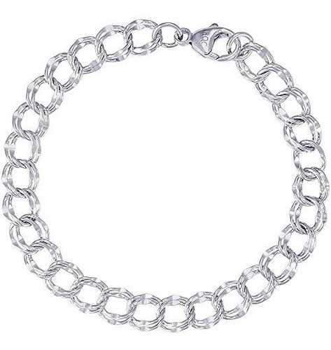 Ra De Dije - Sterling Silver Double Spiral Charm Bracelet W-