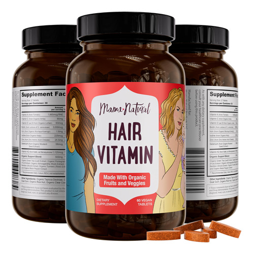 Mama Natural Vitaminas Para El Cabello (30 Porciones)  Supl