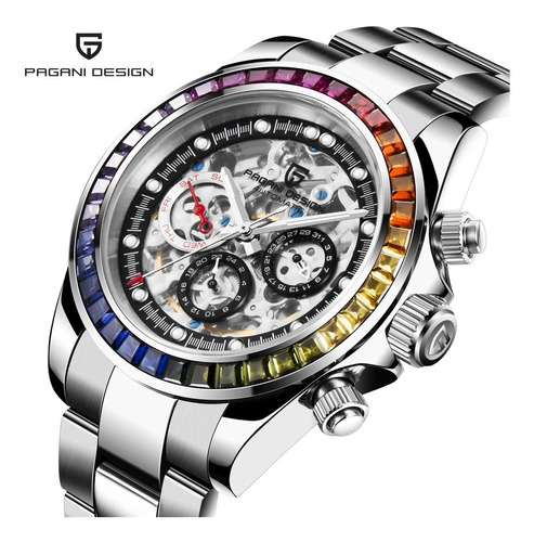 Reloj Pagani Design Pd1653 Daytona Rainbow Automático 