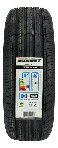 Kit 02 Pneus 195/55r15 85v Sunset Enzo B2 Fox