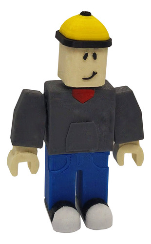 Mini Action Figure Roblox Touca Amarela Com Imã - 7,5cm