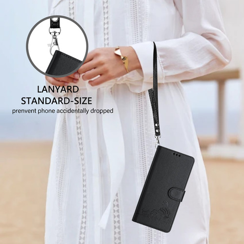 Bonita Funda De Piel De Gato Para Zte Blade A52/a53/a53 Pro/a53+/a55, Bonita Mujer Con Cierre Magnético
