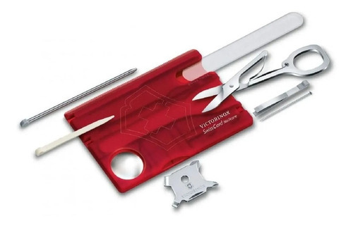 Cartão vermelho Victorinox Swisscard Nailcare 13 Function