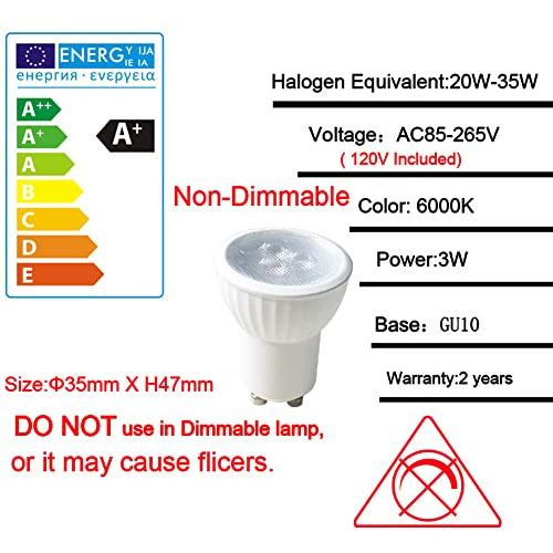 Foco Led Mr11 Gu10 De 3 W, No Regulable