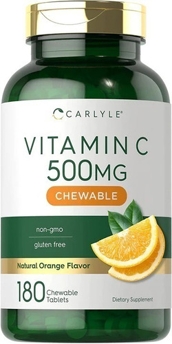 Carlyle | Vitamina C | 500mg | 180 Masticables | Naranja