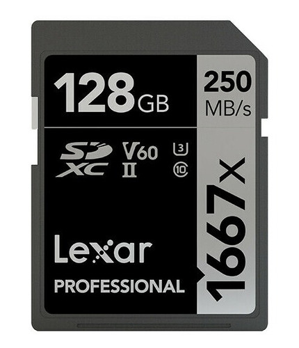 Memoria Lexar 128gb 1667x Sdhc / Sdxc Uhs-ii C10 U3 V60 Velo