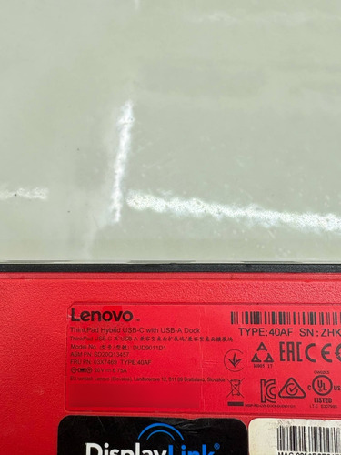Dock Con Usb Tipo C Lenovo Dud9011dud (Usado)