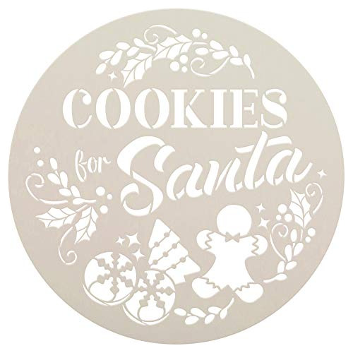 Cookies For Santa Round Stencil By Studior12 | Diy Chri...