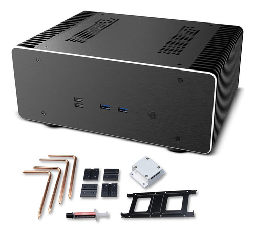 Akasa Maxwell Pro Plus, Case Mini-itx Sin Ventilador De Alum