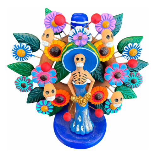 Artesanía Árbol De La Vida Catrina - Barro