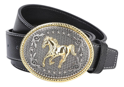 Cinturón De Vaquero Occidental Para Hombre Con Hebilla Para