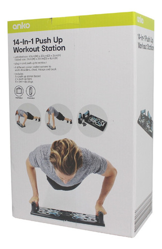 Barra Push Up Portatil Soporte Lagartijas Fitness Muscular Color Negro