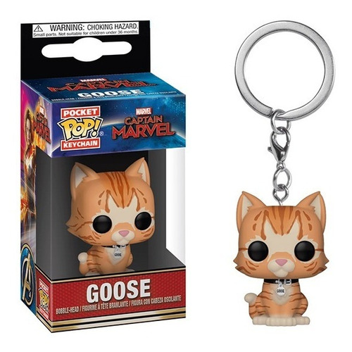 Llavero Pop Key Chain Capitana Marvel Goose The Cat