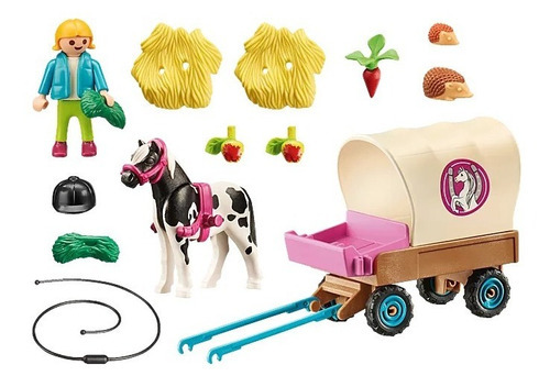 Figura Armable Playmobil Carruaje De Ponis 35 Piezas Cantidad De Piezas 35