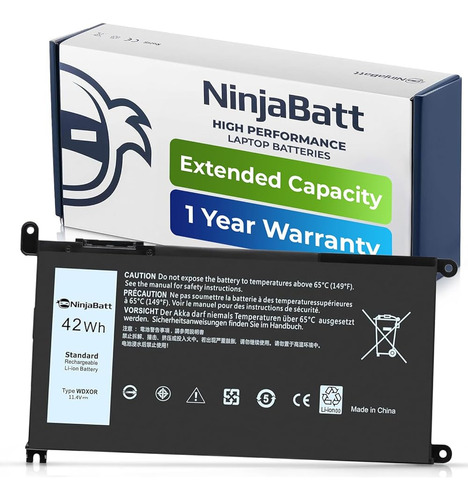 Batería Ninjabatt Para Dell Wdx0r P69g Yrdd6 Inspiron 15 500