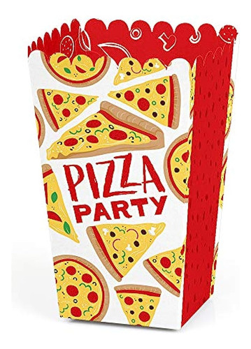 Pizza Party Time - Baby Shower O Birthday Party Favor Popcor